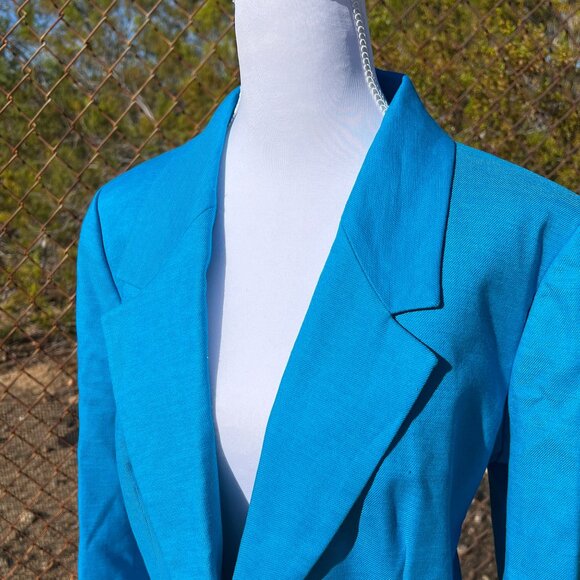 J. Crew NWT Parke Blazer, Sz 16, Bright Blue Stretch Linen, $130 retail - Picture 4 of 9